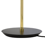 Elegant Floor Lamp with Antique Brass and Matte Black Base