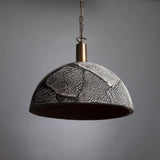 Black Clay & Brass Kauri Pendant Light 37cm