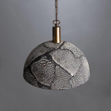 Black Clay & Brass Kauri Pendant Light 37cm
