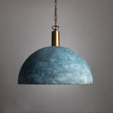 Elegant Kauri Blue Earth Brass Pendant Light - 37cm