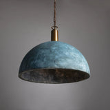 Elegant Kauri Blue Earth Brass Pendant Light - 37cm