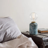 Blue Earth Bixa Lamp - Antique Brass Finish Table Light