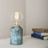 Blue Earth Bixa Lamp - Antique Brass Finish Table Light