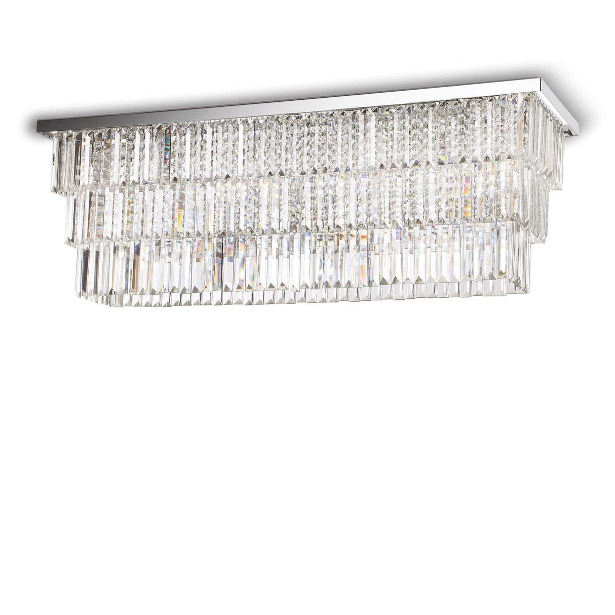 MARTINEZ Chrome 8-Bulb Flush Ceiling Light