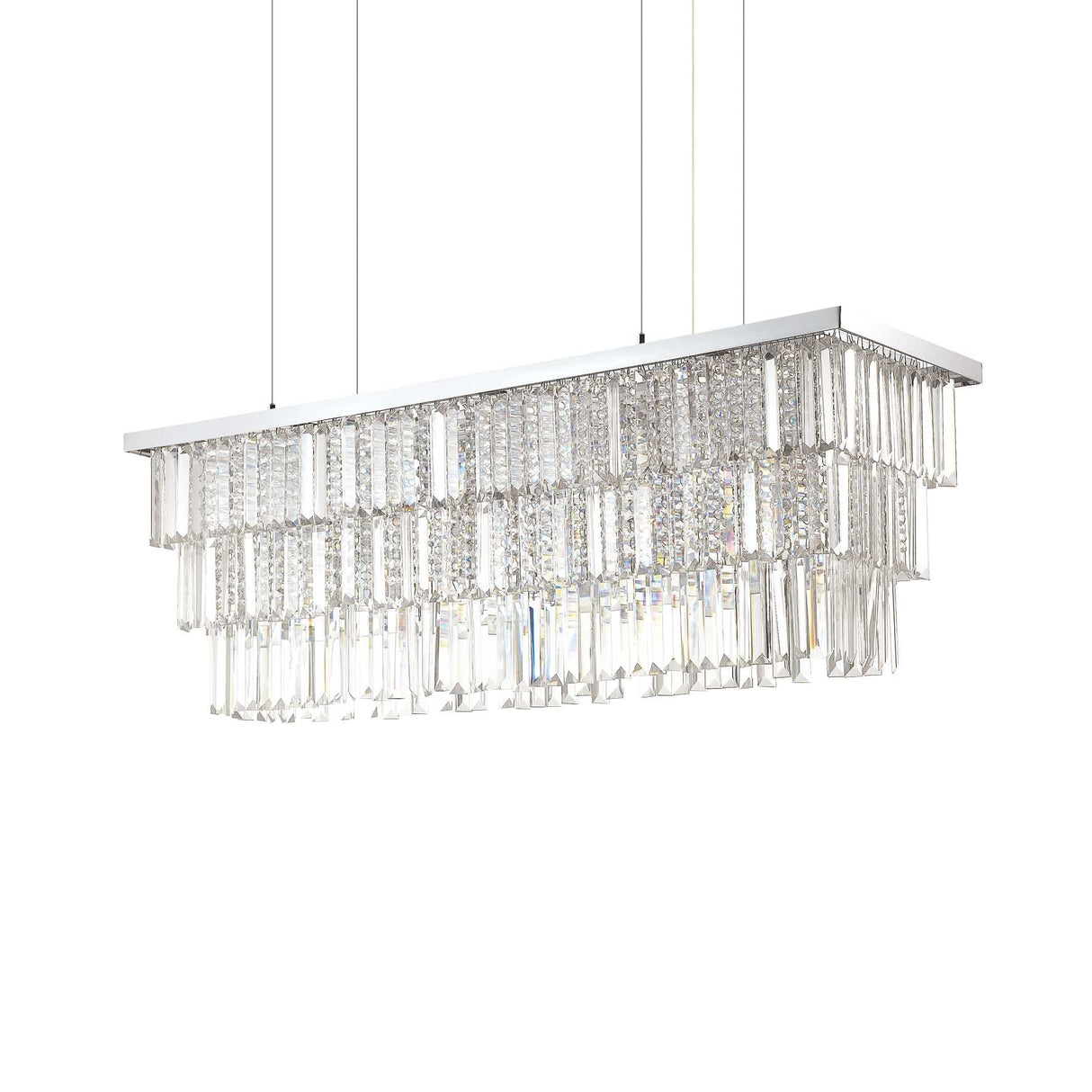 Elegant Chrome 8-Bulb Pendant Light Fixture