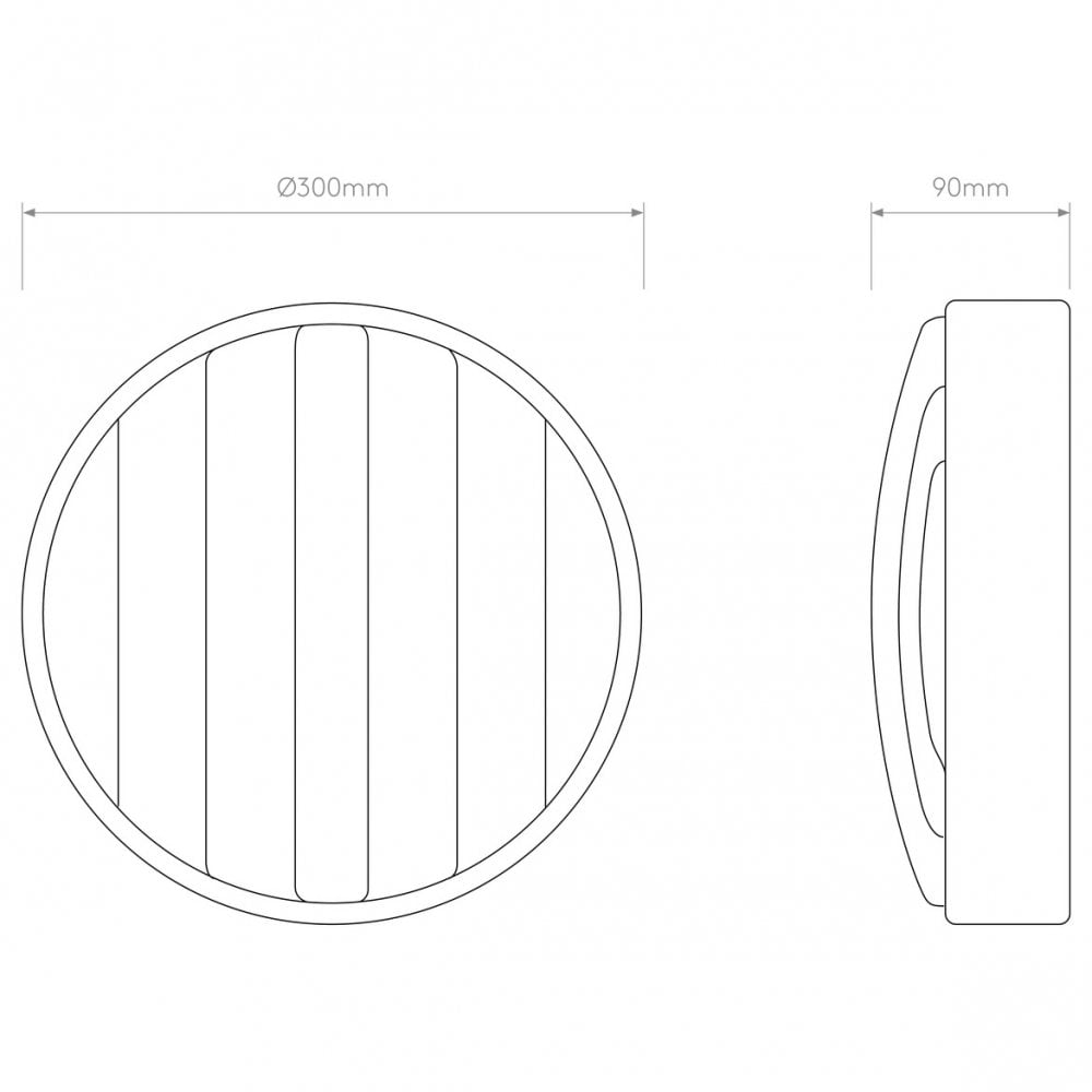 Montreal Round 300 Brushed Steel Wall Light