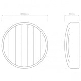 Montreal Round 300 Brushed Steel Wall Light
