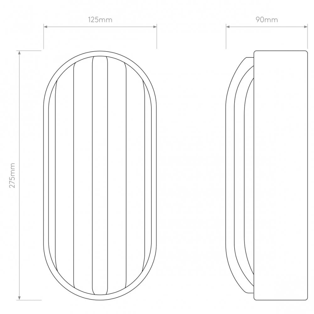 Sleek Montreal Oval Wall Light in Brushed Stainless Steel