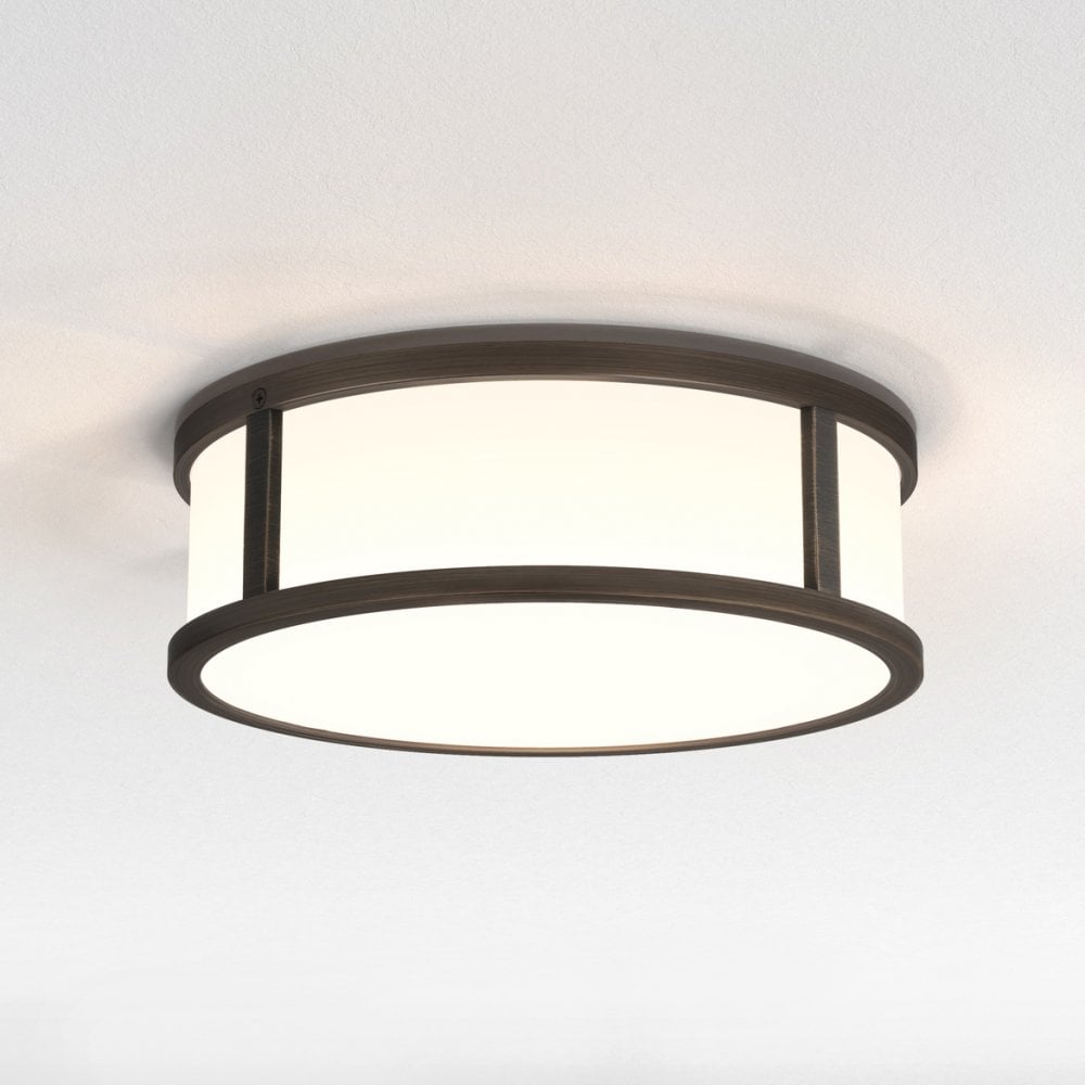 Mashiko Round Bronze Ceiling/Wall Light Fixture