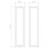 Salerno Matte Black Vertical Wall Light