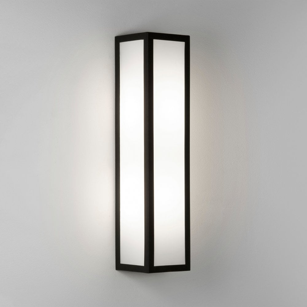 Sleek Salerno LED Wall Light in Textured Black