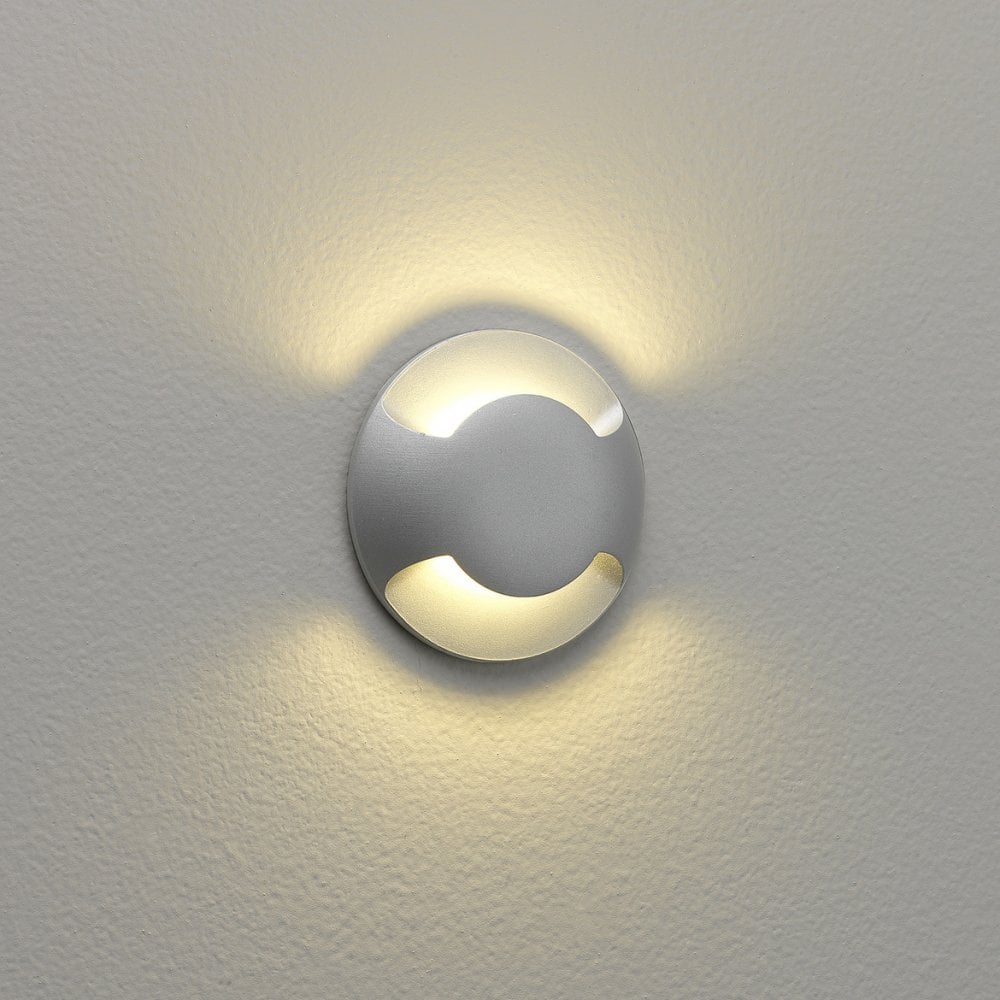 Sleek Silver Beam Two LED Wall/Ground Light