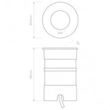 Cromarty 120 LED Ground Light in Brushed Stainless Steel