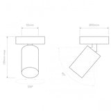 Sleek 50 Single Matte White Ceiling/Wall LED Light Fixture
