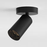 Sleek Matt Black Canister Ceiling Light - 50 Single