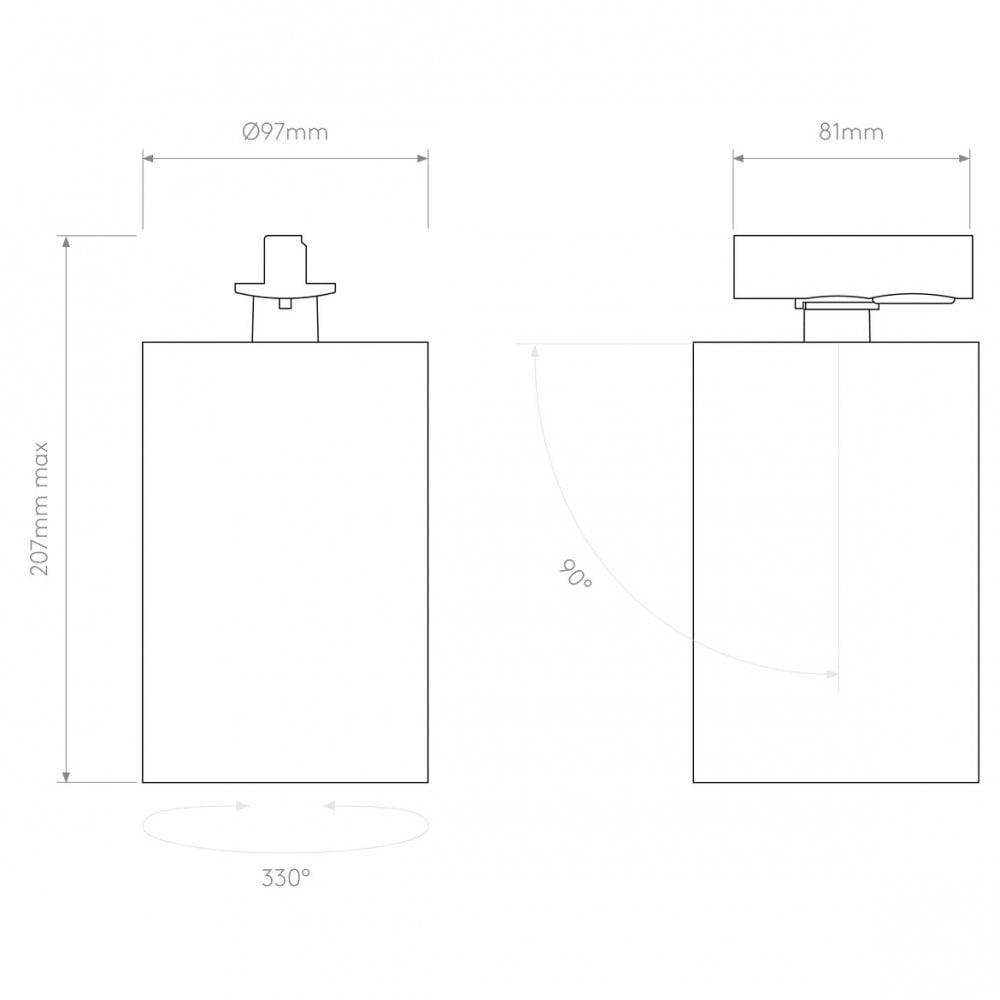 Track Mount Can Light - Matt White Finish