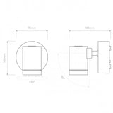 Bayville Textured Black Single LED Wall Light