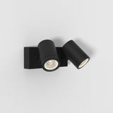 Bayville Dual Spot Wall Light in Textured Black