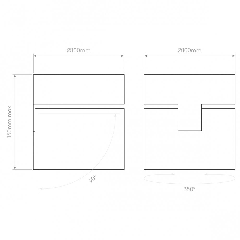 Sleek Matt White Lynx Ceiling Light