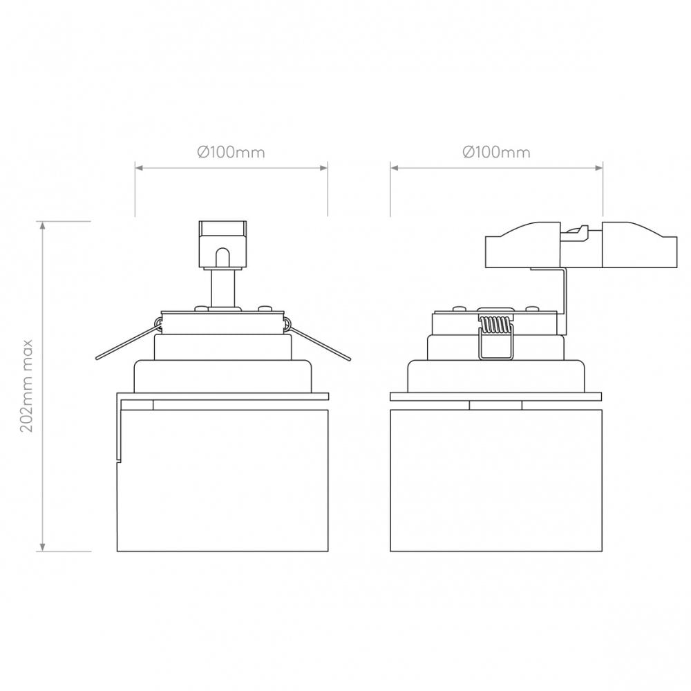 Lynx Recess Ceiling Light Matt White
