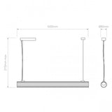 Contemporary Matte Black Pendant Light 1000