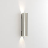 Vertical Elegance: Matte Nickel Wall Sconce