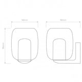 Sleek Aquina Matte Black Wall Light