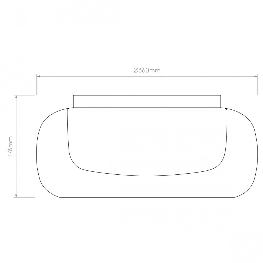 Aquina 360 Matte Black Ceiling Light Fixture