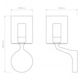 Elena Matte Black Modern Droplet Wall Light