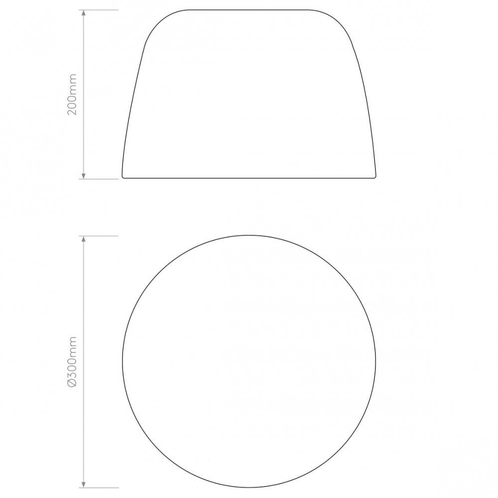 Taiko 300 Matte Ebony Ceiling Light