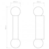 Ortona Twin Polished Chrome Wall Light Fixture