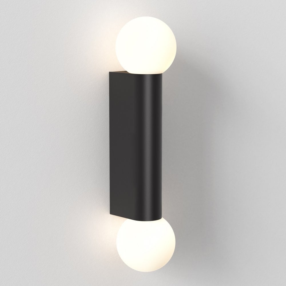 Ortona Dual Matte Black Wall Light Fixture