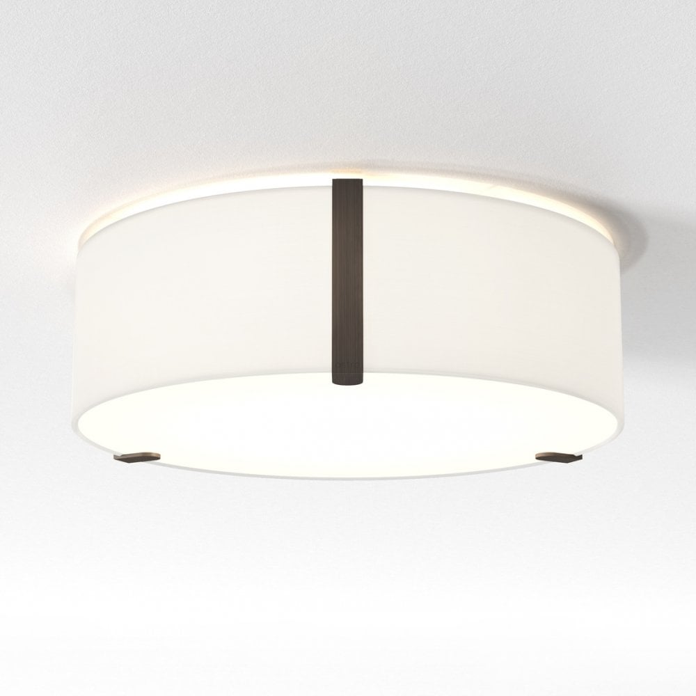 Elegant Salina White Drum Ceiling Light Fixture