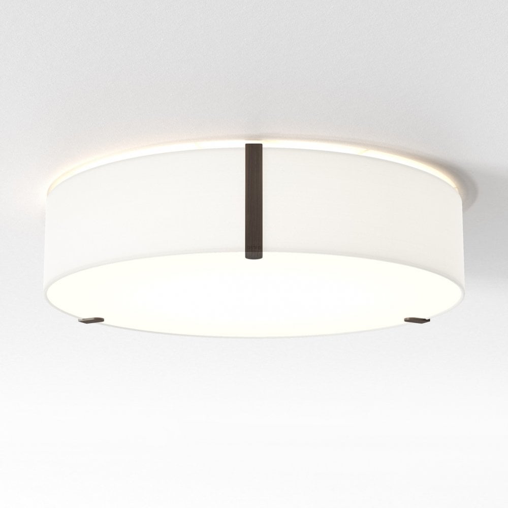 Luminous Salina White Fabric Ceiling Light