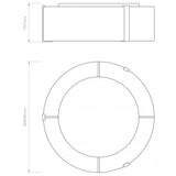 Salina 400 Contemporary Putty Fabric Ceiling Light Fixture