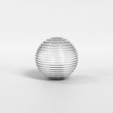 Tacoma Clear Ribbed Glass Pendant