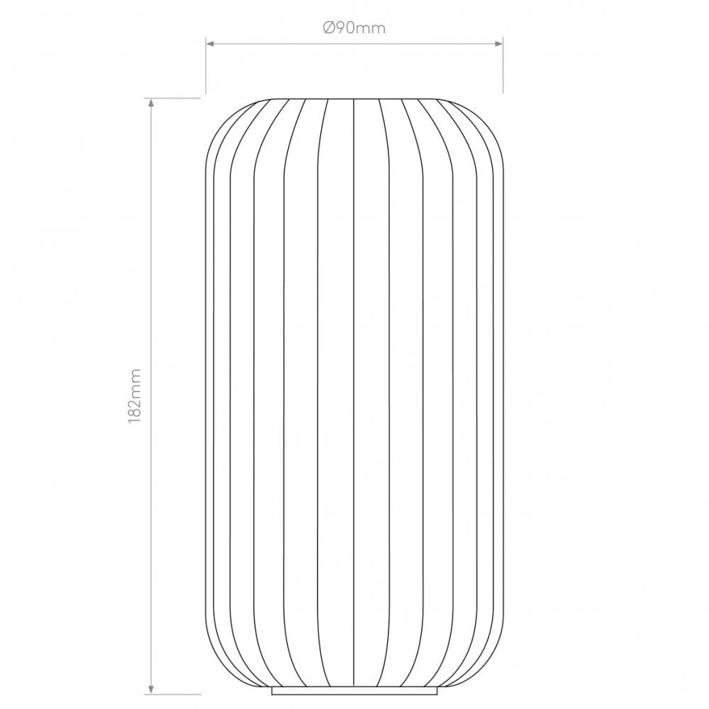 Tacoma Smoked Ribbed Glass Cylinder