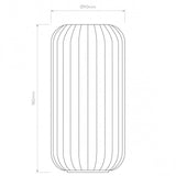 Tacoma Smoked Ribbed Glass Cylinder