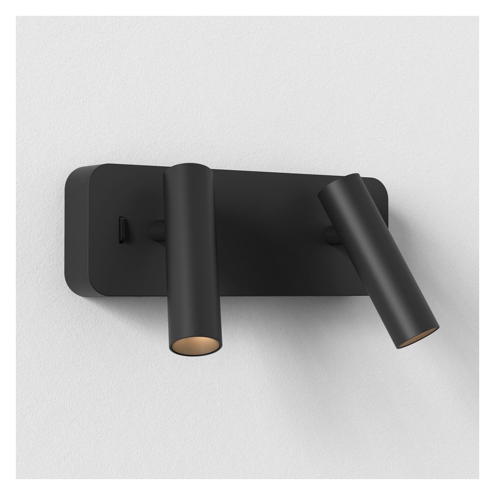 Enna Twin Matte Black Wall Light with LED Illumination