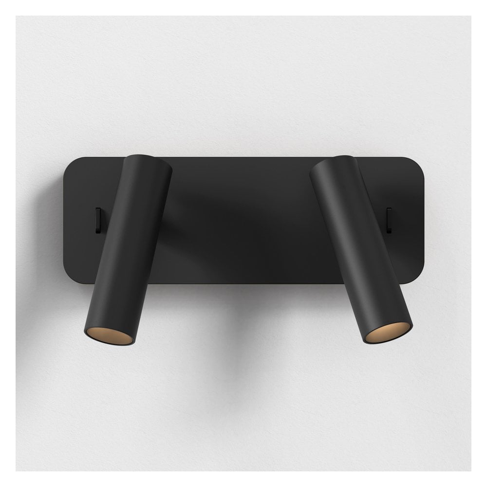 Enna Twin Matte Black Wall Light with LED Illumination