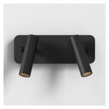 Enna Twin Matte Black Wall Light with LED Illumination