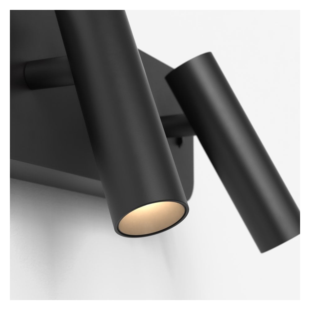 Enna Twin Matte Black Wall Light with LED Illumination