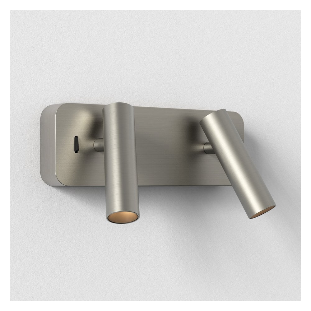 Enna Twin Wall Light in Matte Nickel with Integrated LED