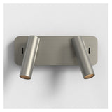 Enna Twin Wall Light in Matte Nickel with Integrated LED