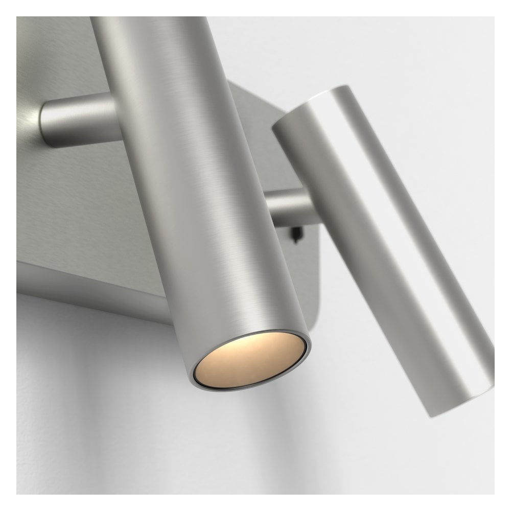 Enna Twin Wall Light in Matte Nickel with Integrated LED