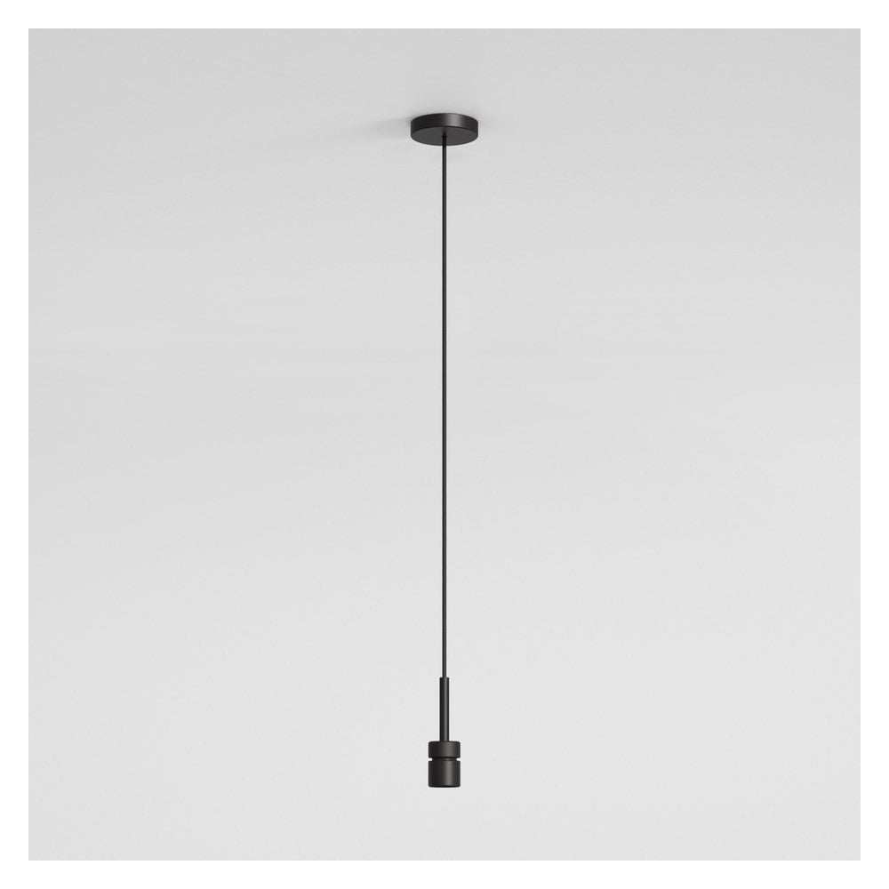 Elegant Matte Black Pendant Light Kit with Braided Cable