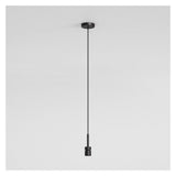 Elegant Matte Black Pendant Light Kit with Braided Cable