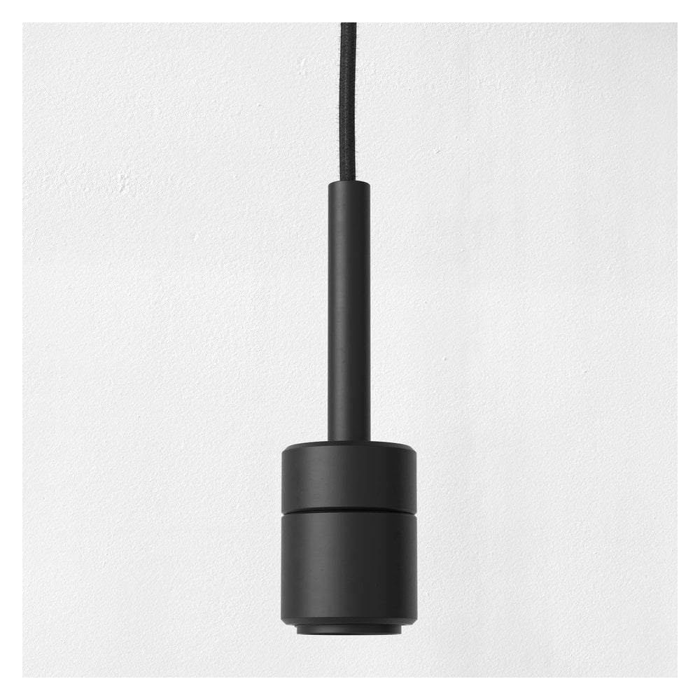 Elegant Matte Black Pendant Light Kit with Braided Cable