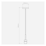Elegant Matte Black Pendant Light Kit with Braided Cable