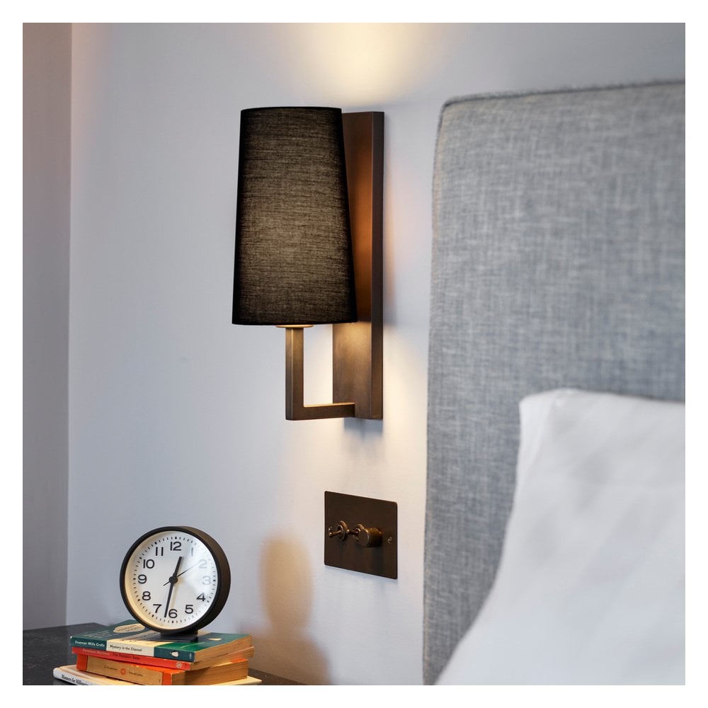 Riva 350 Sleek Matte Black Wall Light